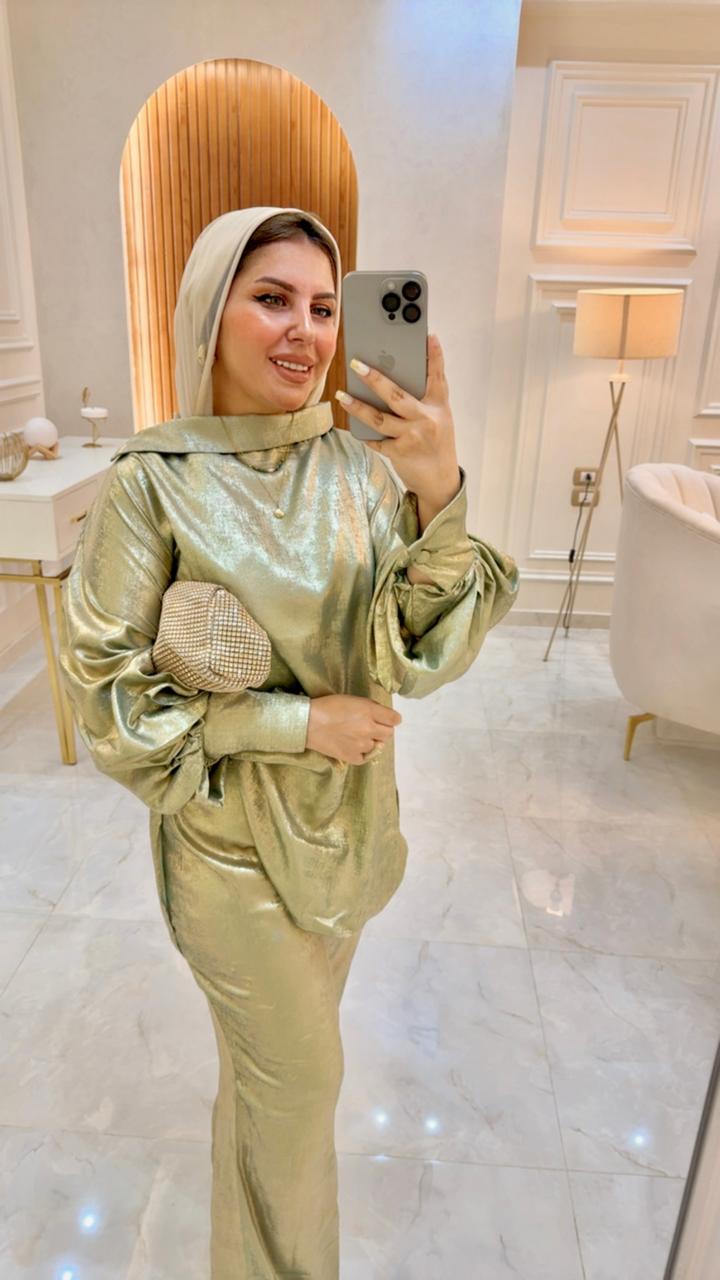 Flashy set- golden mint