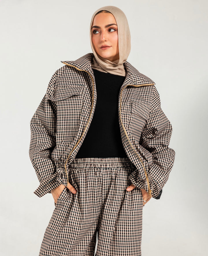 Plaid latte set