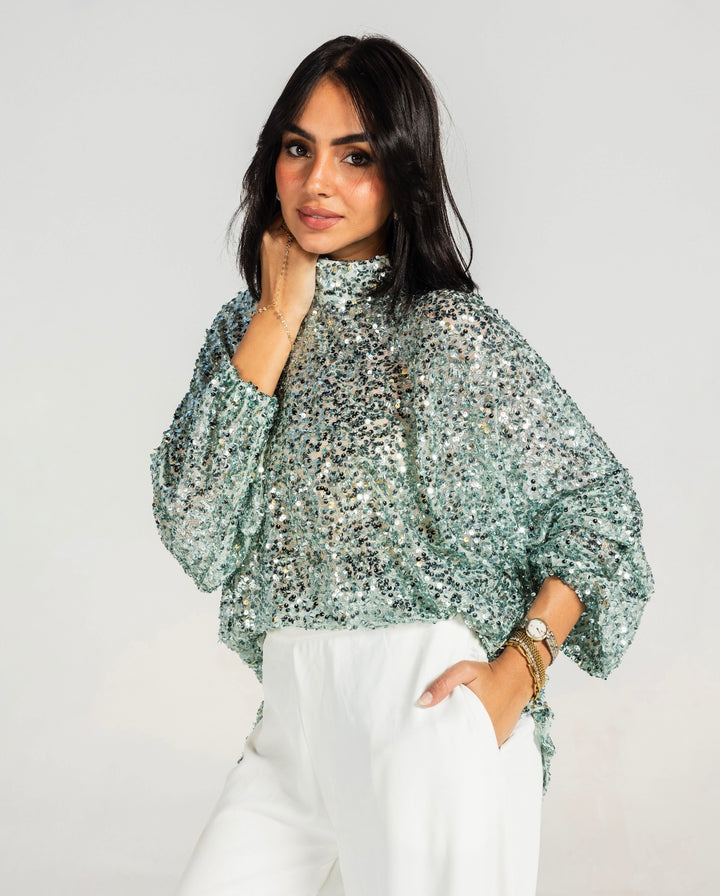 Starlight Blouse in Mint-Green