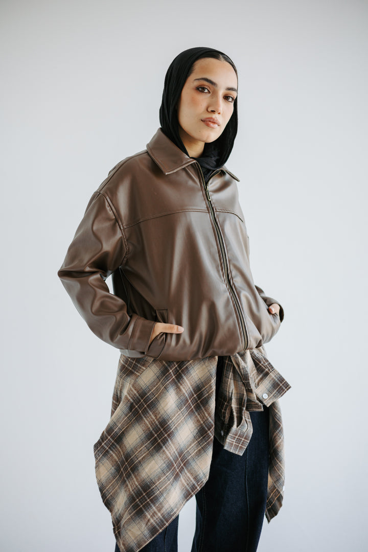 Easy Leather Jacket in Brown