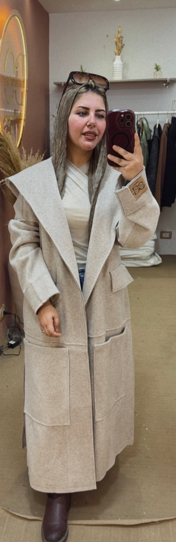 Maxi Coat in Beige