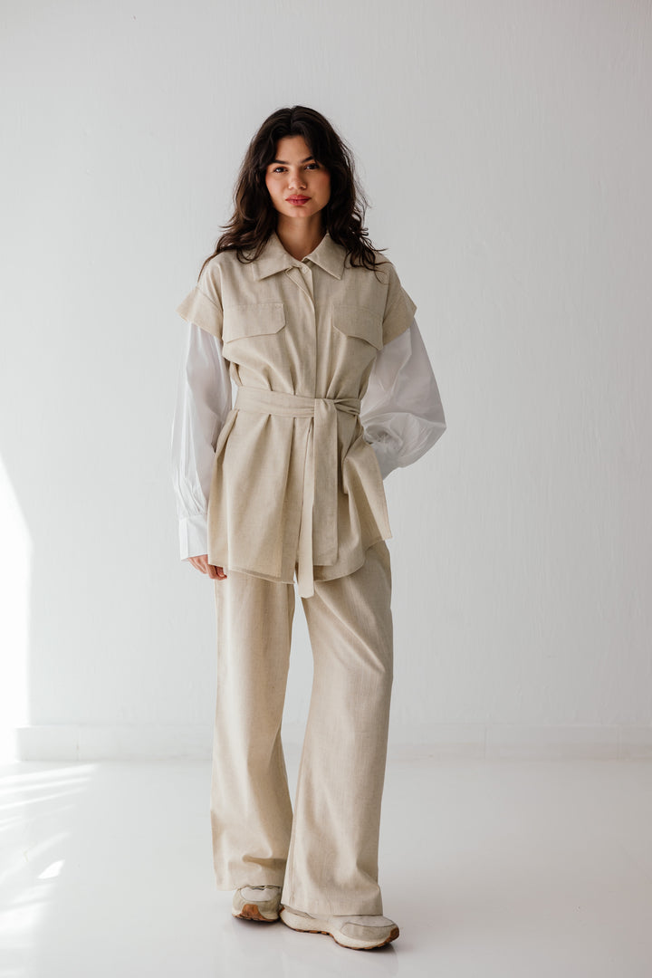 Linen aura - beige