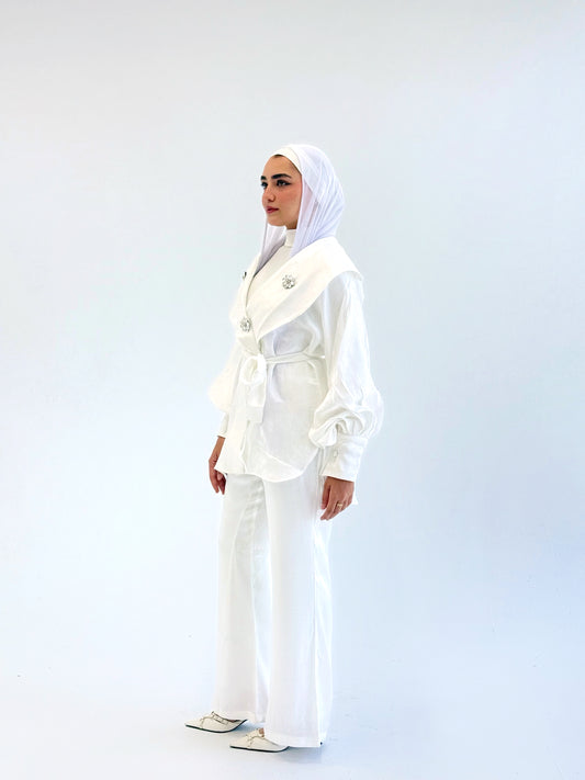 Twistly set - white