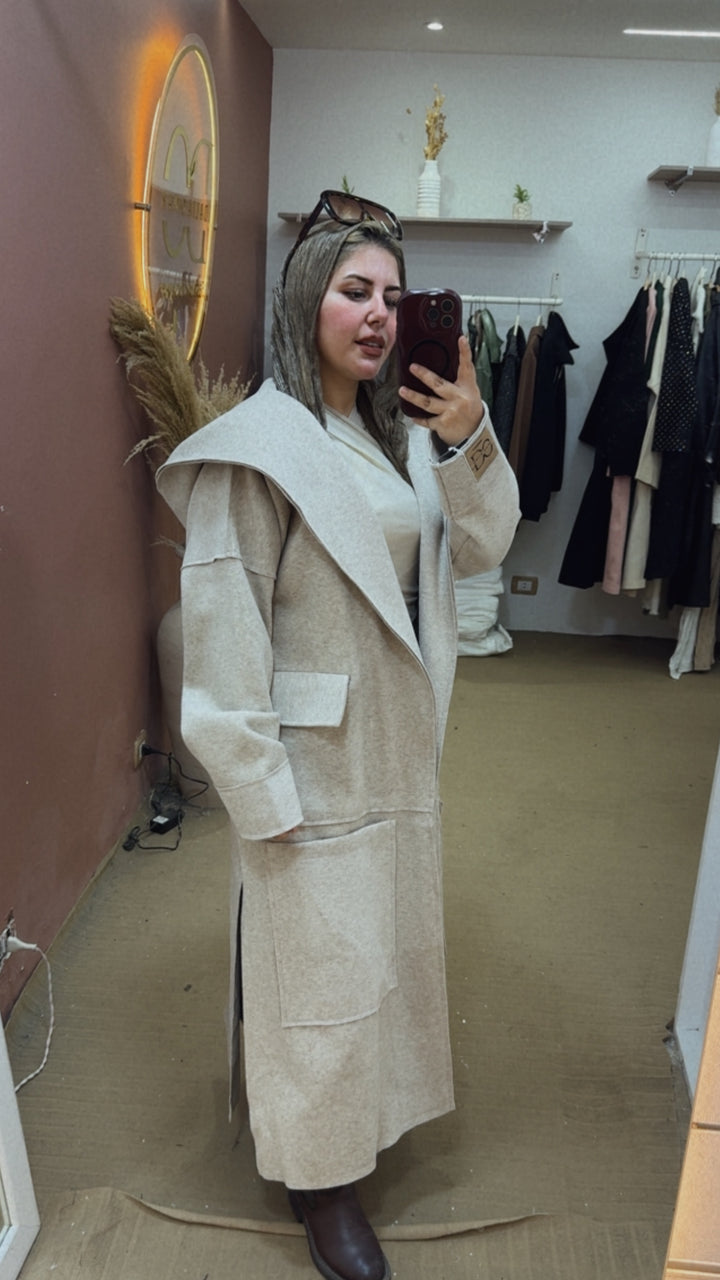 Maxi Coat in Beige
