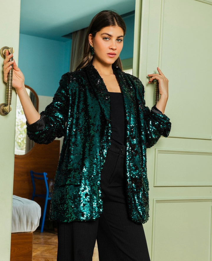 Her Glow Blazer in Green
