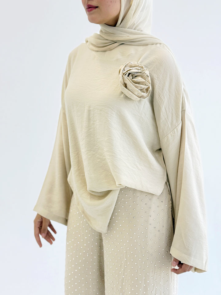 Linen set-beige
