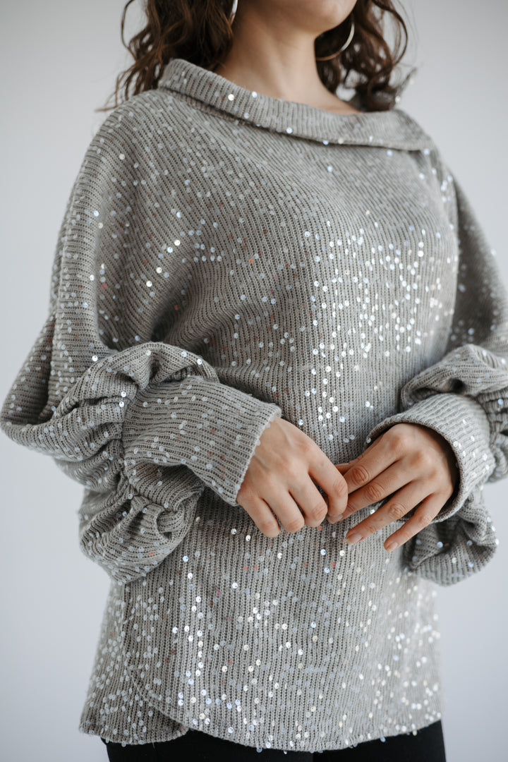 Sequin Vibe in Greyish