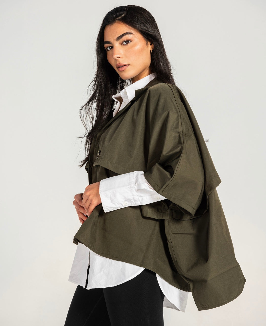 Trendy Coat in Olive