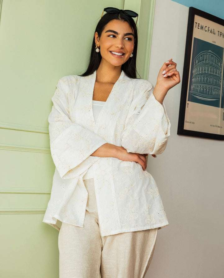 Boho Kimono in Off-White