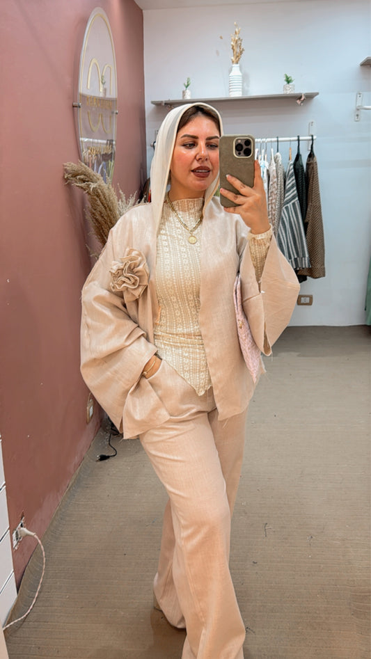 Classy suit in beige