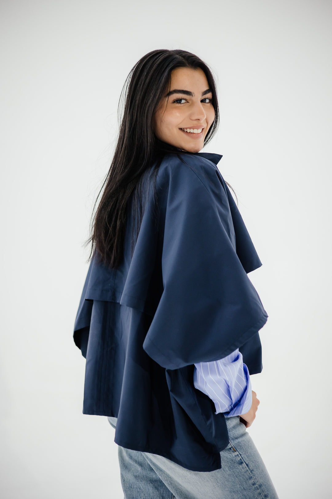 Trendy coat - navy blue