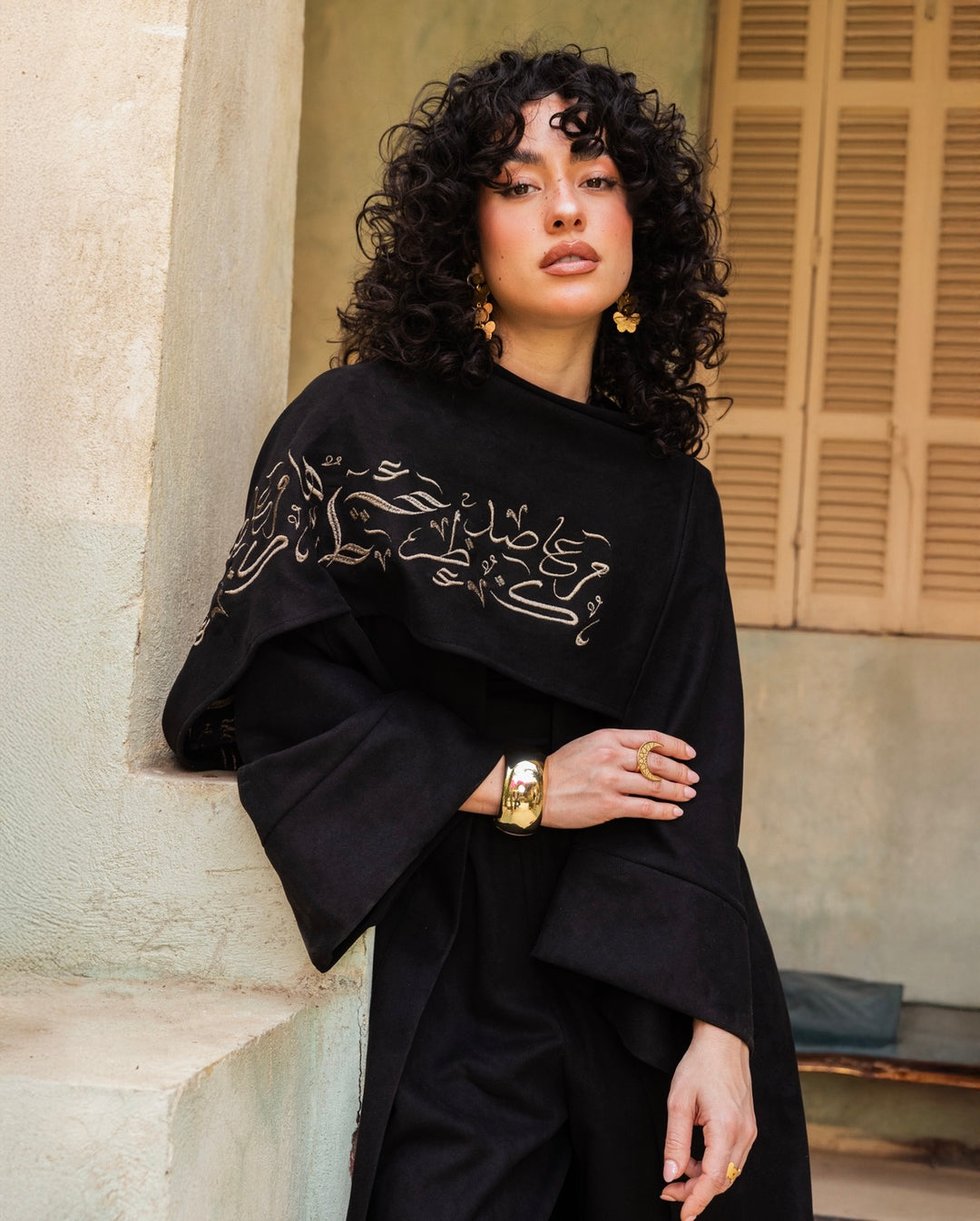 Farida suede Set in Black