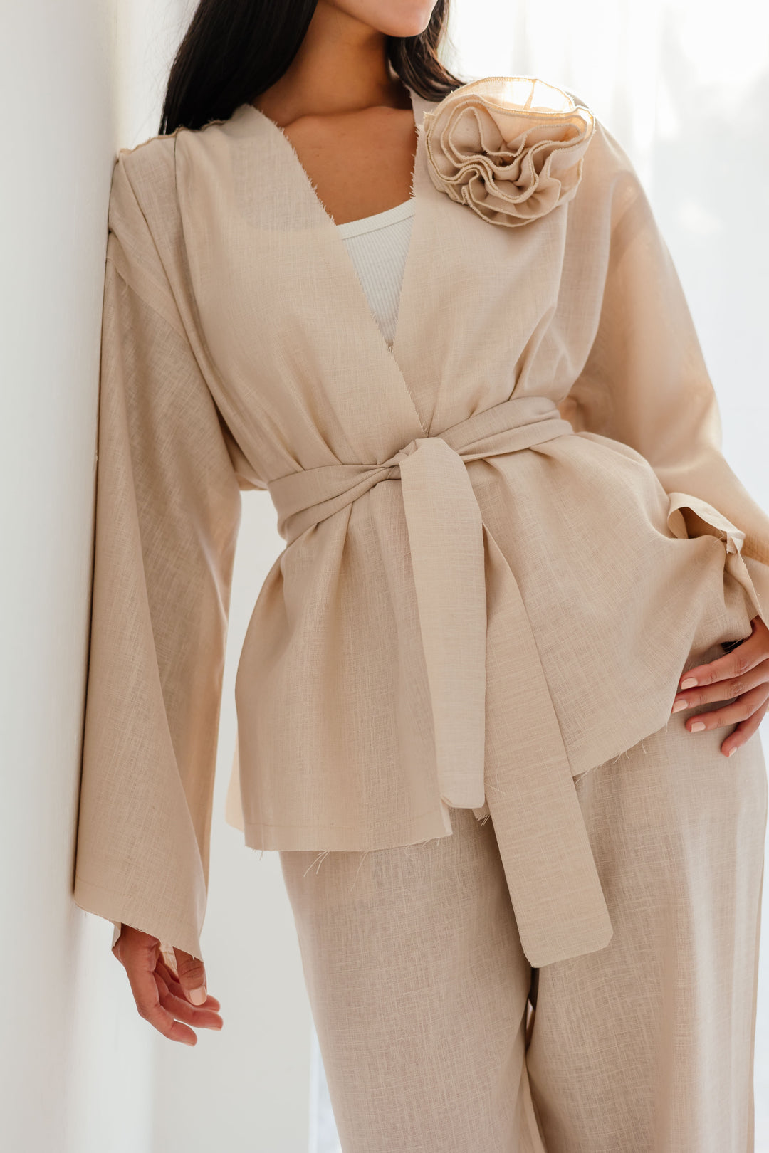 Classy suit in beige