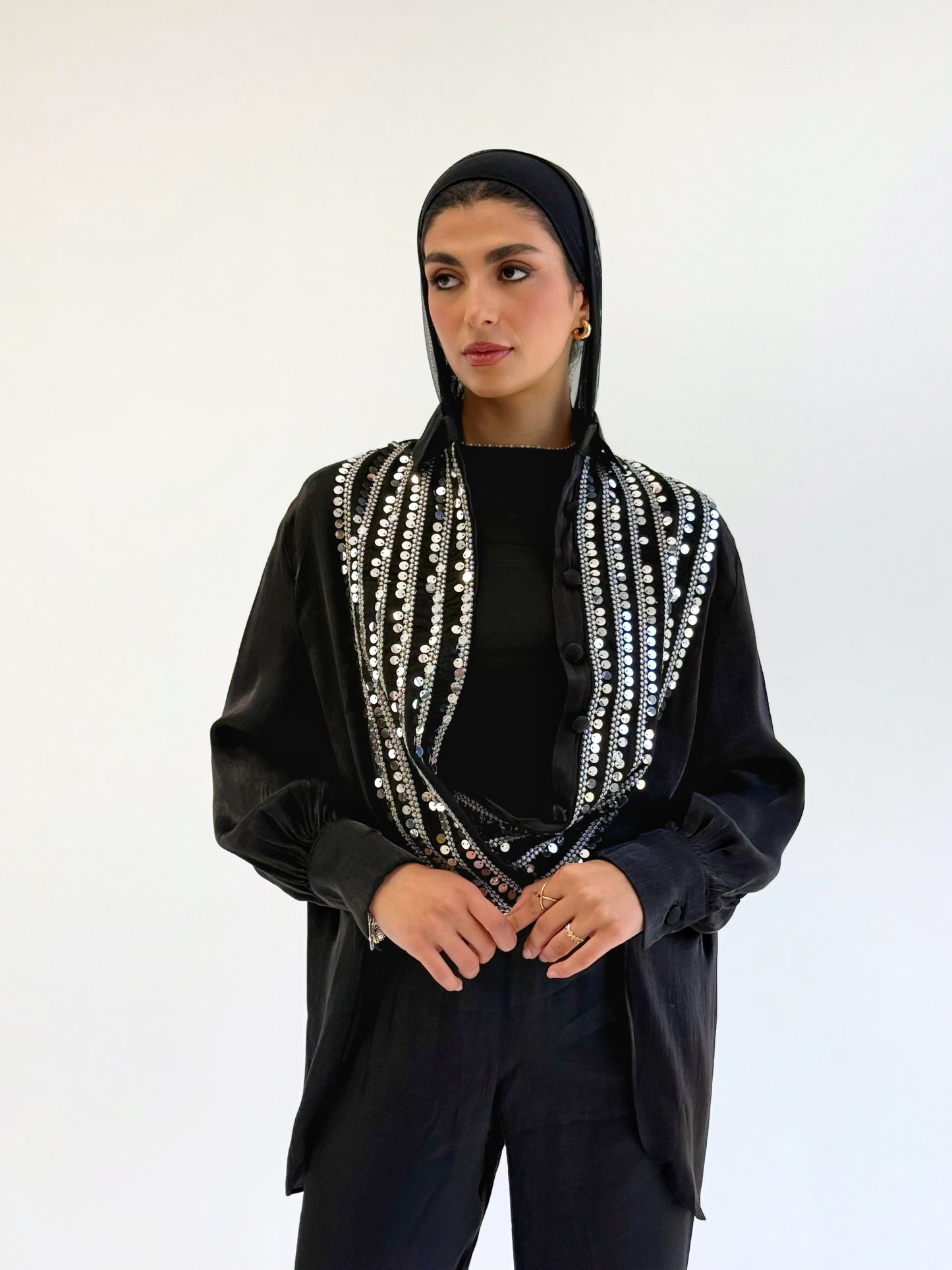 Sequins set-black