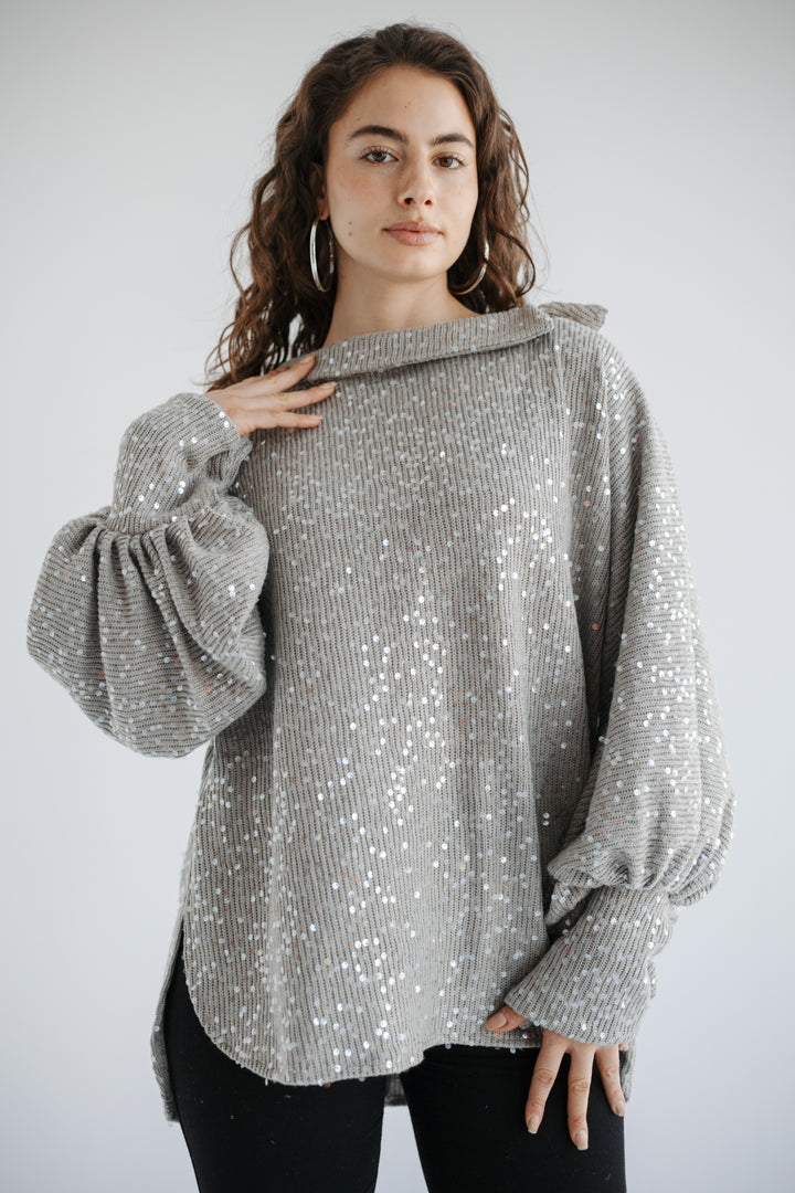Sequin Vibe in Greyish