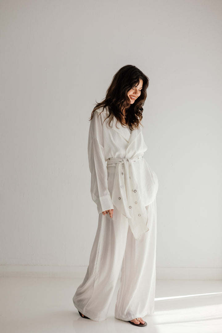 Lily in white