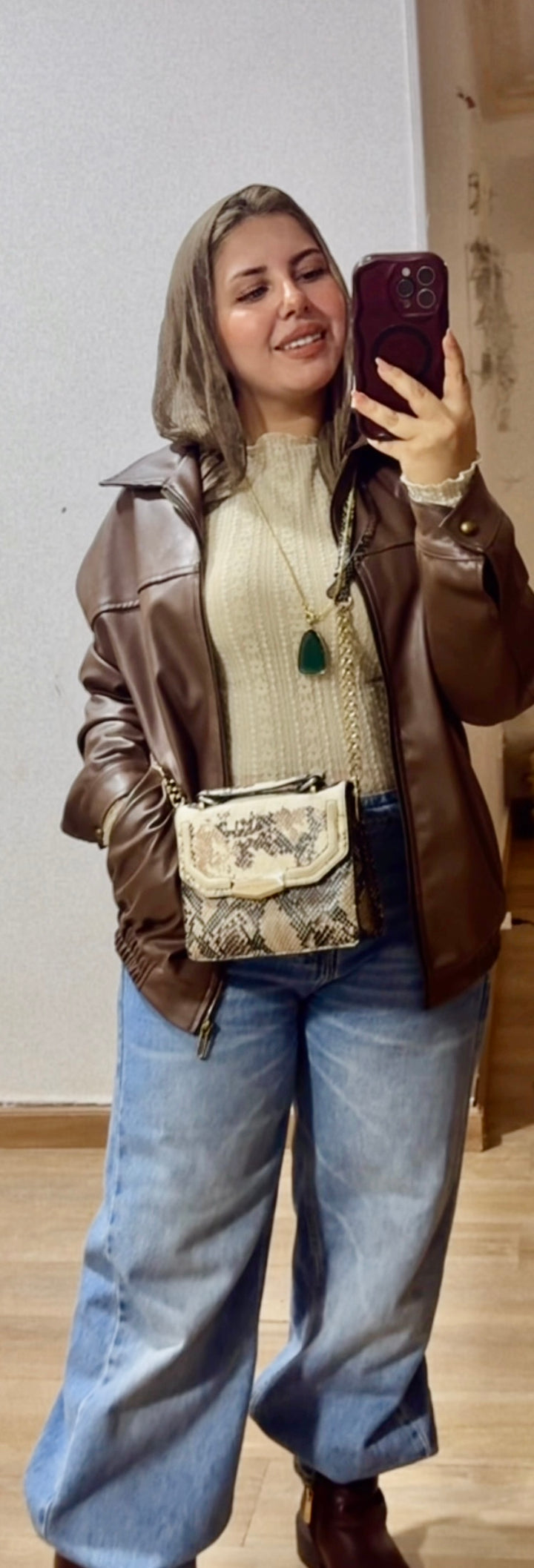 Easy Leather Jacket in Brown