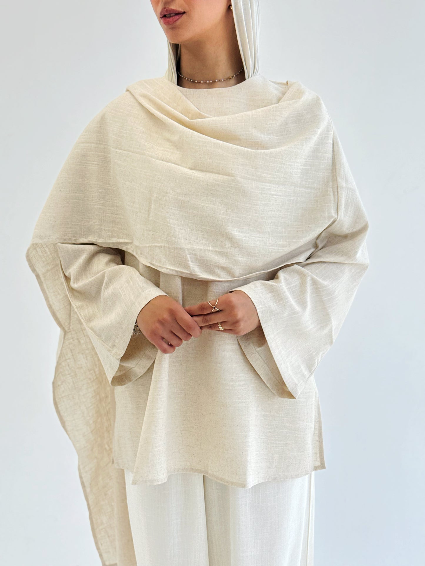 Linen blouse-beige