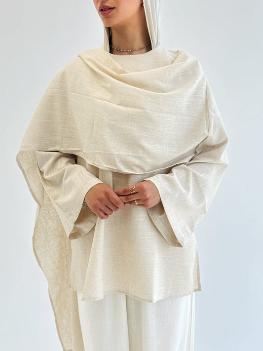 Linen blouse-beige