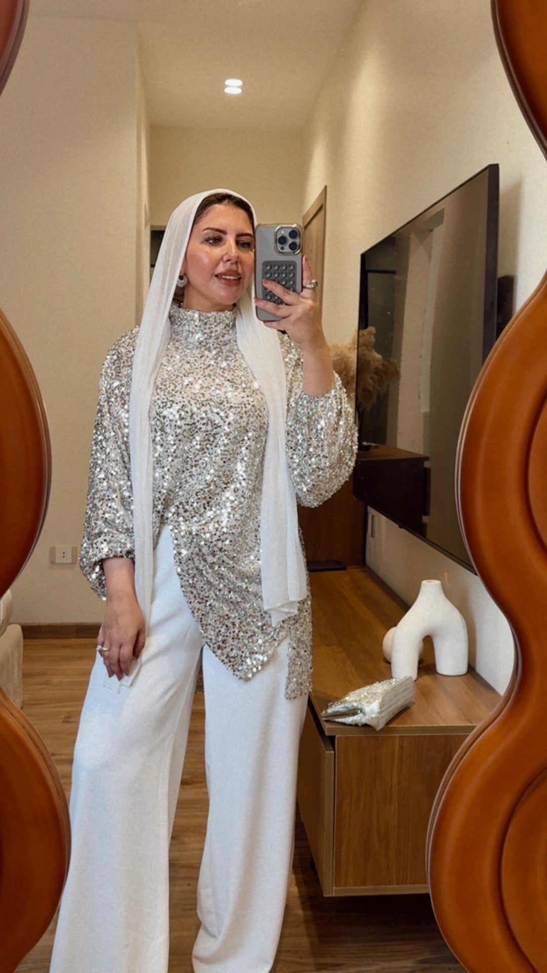 Starlight Blouse in White Silver