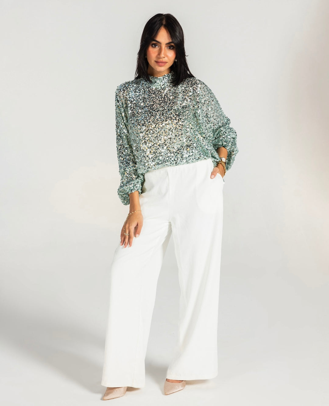 Starlight Blouse in Mint-Green