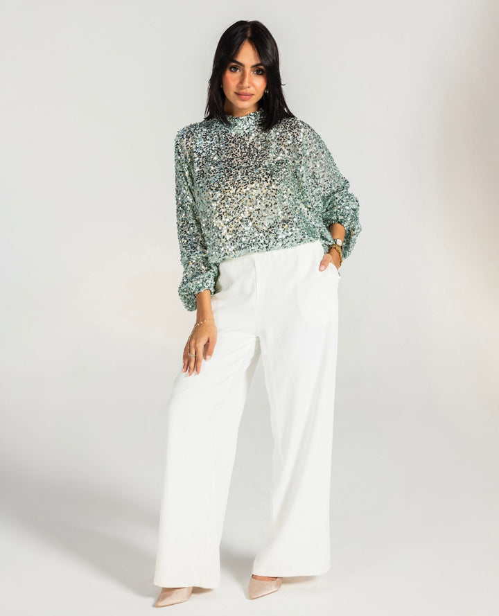 Starlight Blouse in Mint-Green