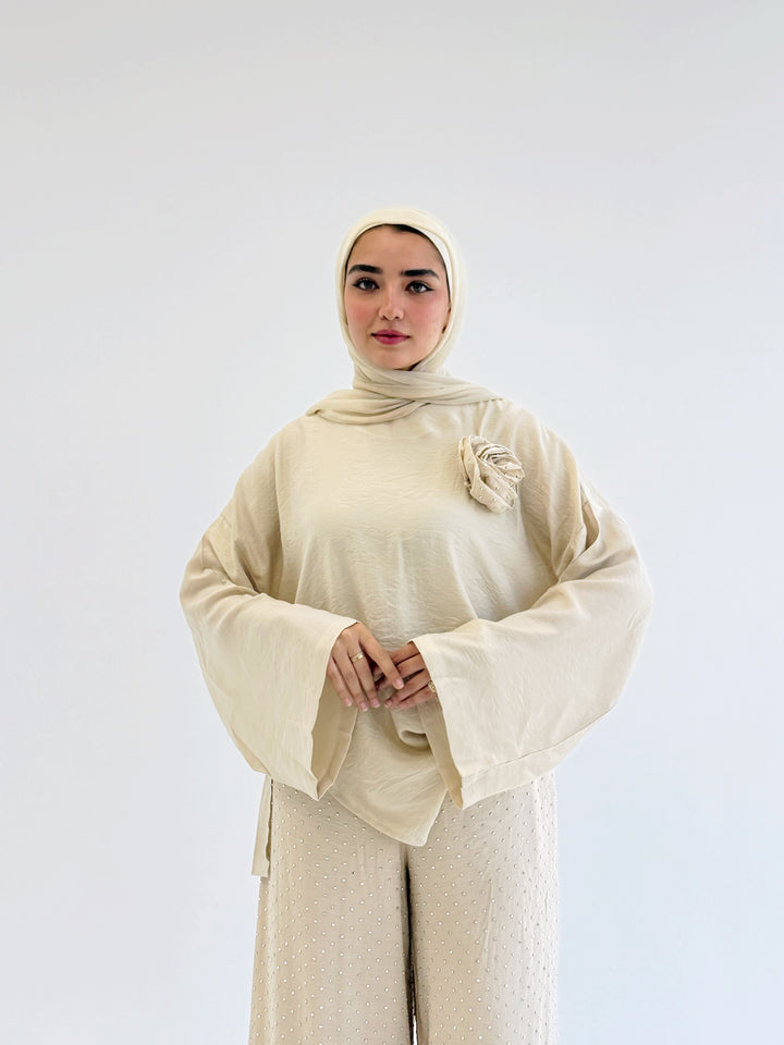 Linen set-beige