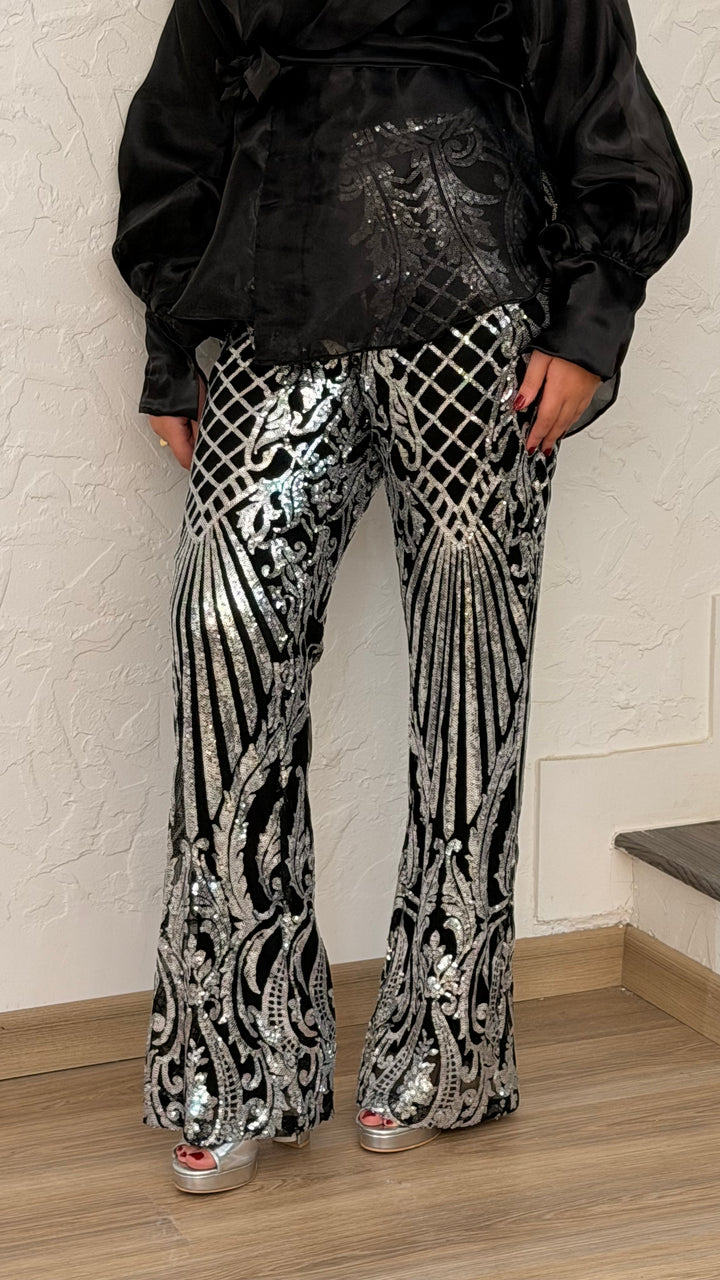 Silver Couture Pants