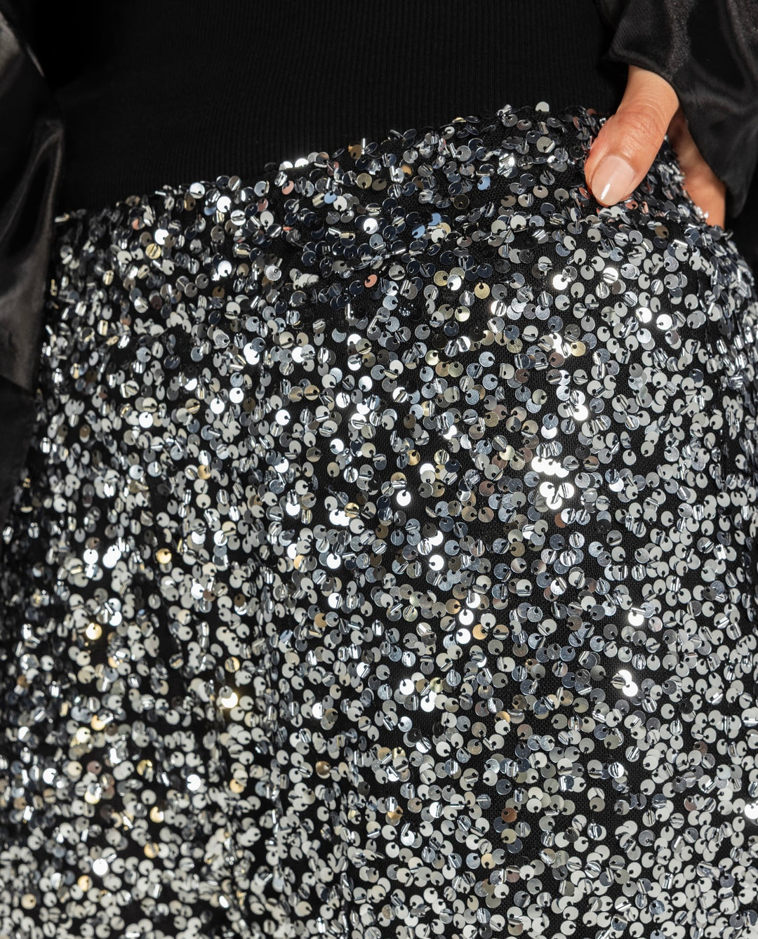 Party pants- black x sliver