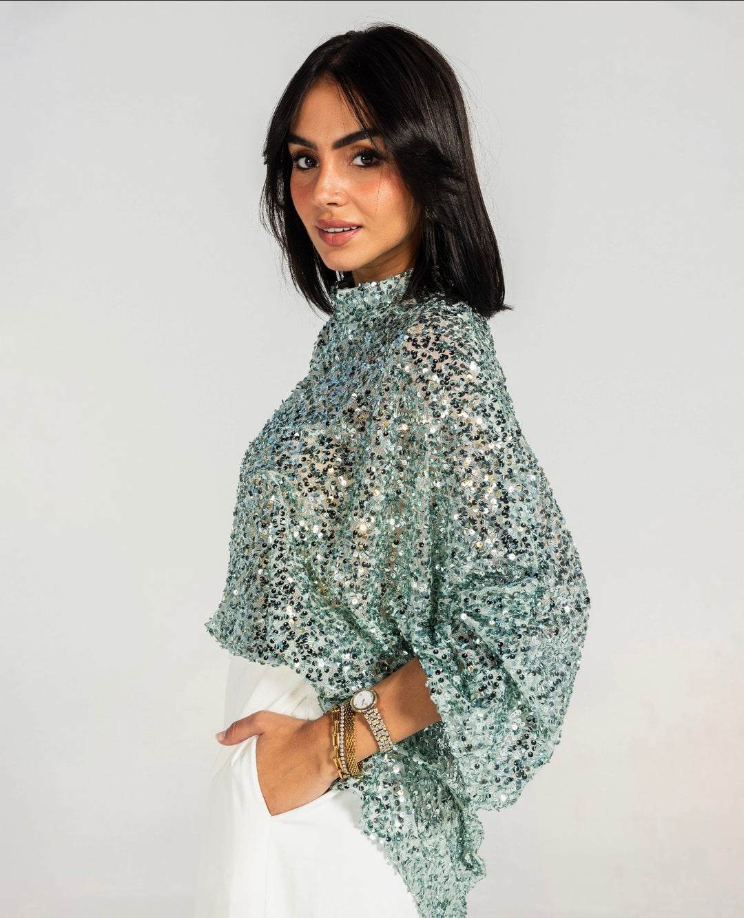 Starlight Blouse in Mint-Green