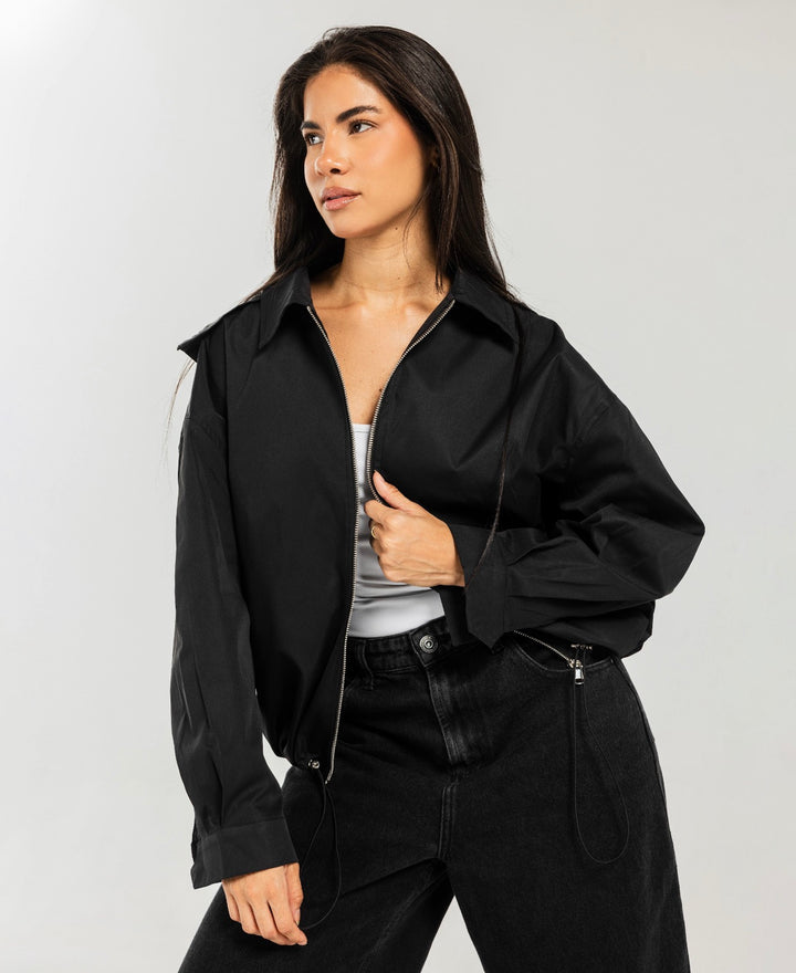 Oversized waterproof Jaket- black