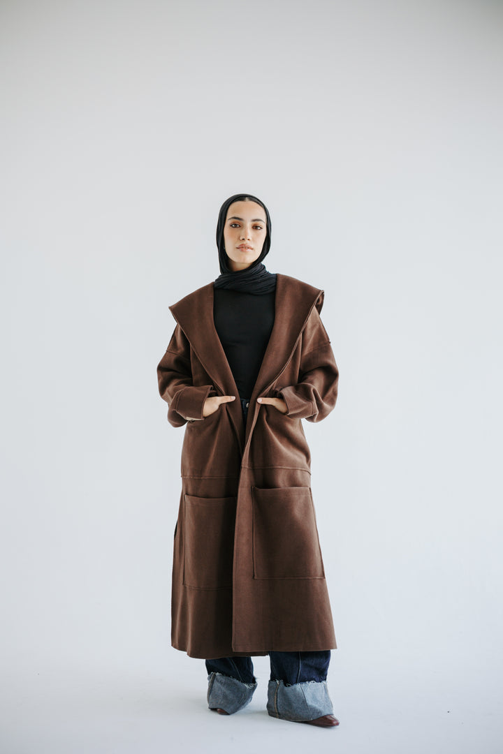 Maxi Coat in  Brown