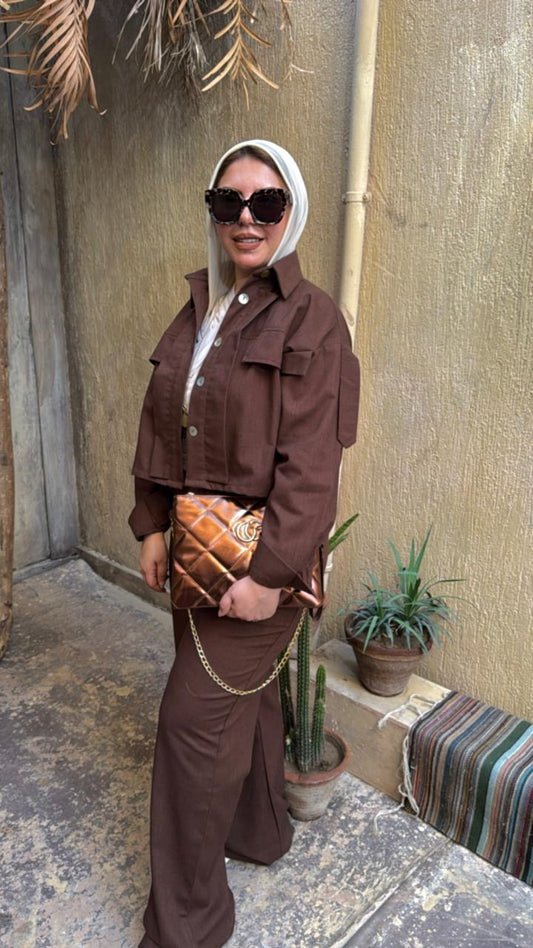 Elara two piece- brown