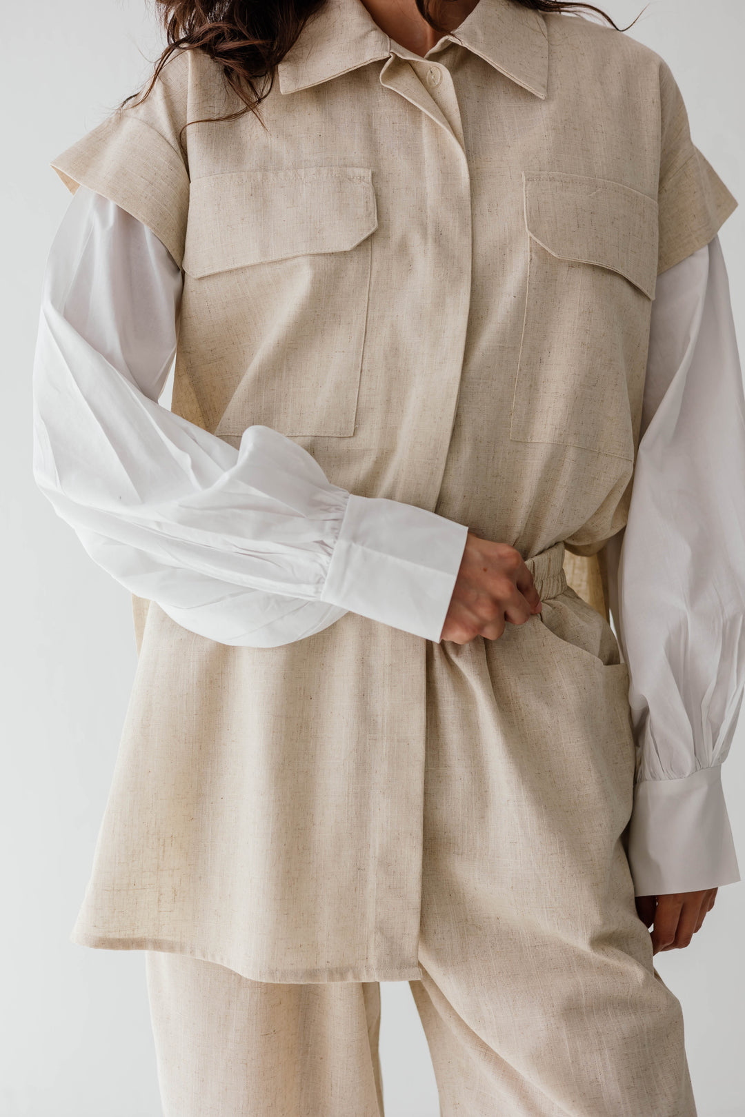 Linen aura - beige