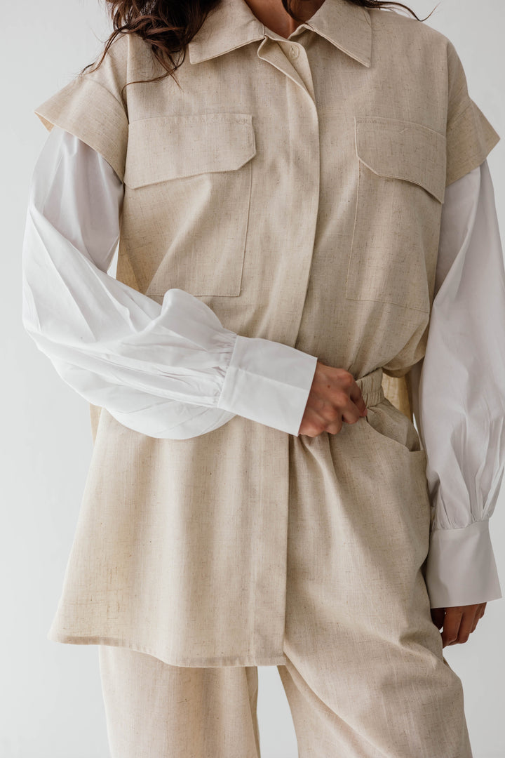 Linen aura - beige