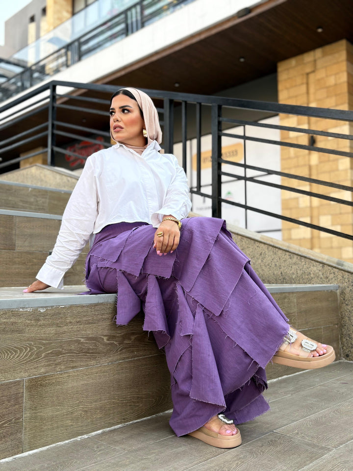 Layers skirt in purple