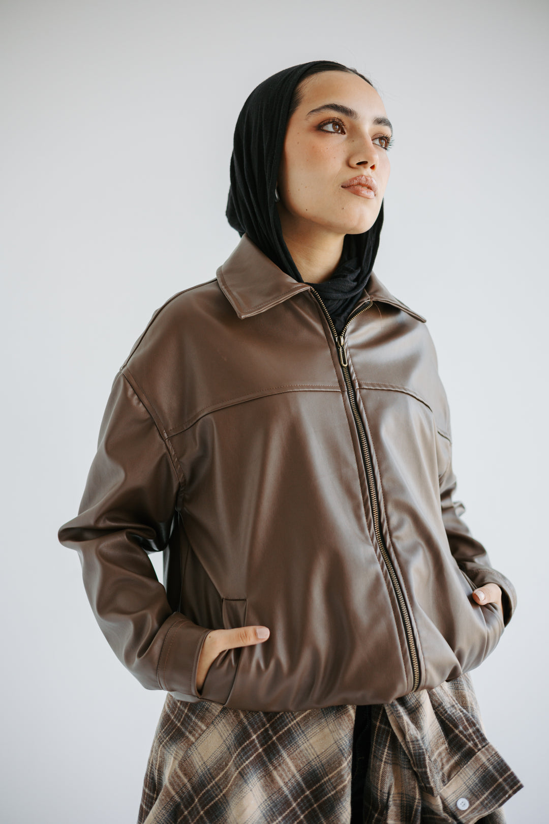 Easy Leather Jacket in Brown