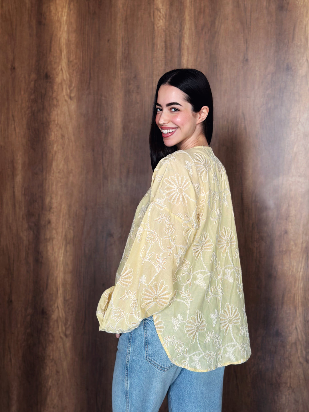 Floral Blouse in Yellow