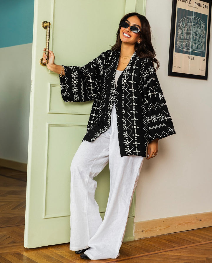 Boho Kimono in Black
