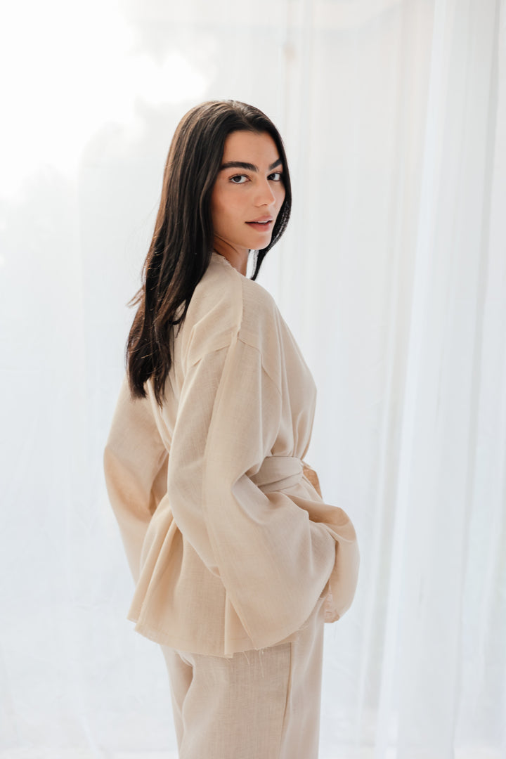 Classy suit in beige