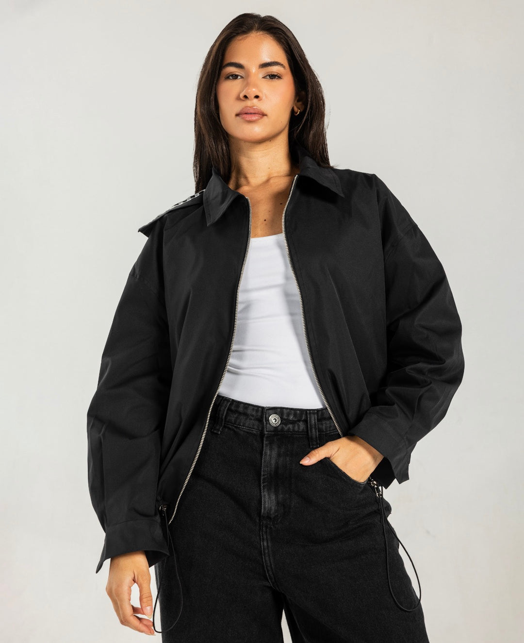 Oversized waterproof Jaket- black