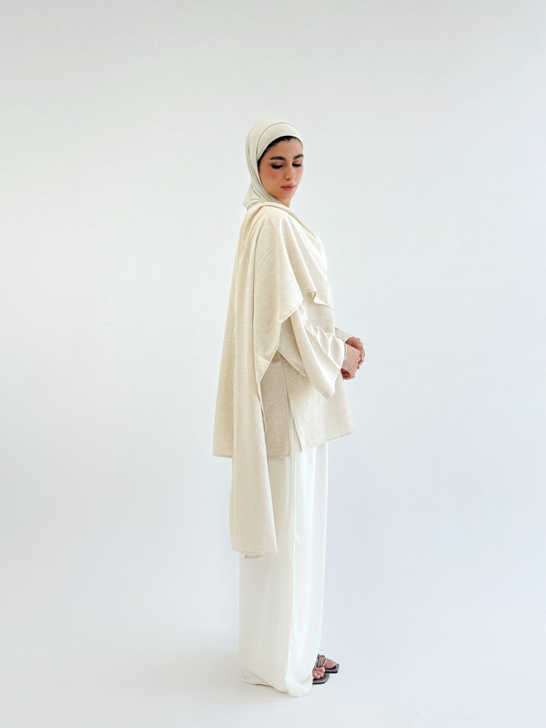 Linen blouse-beige