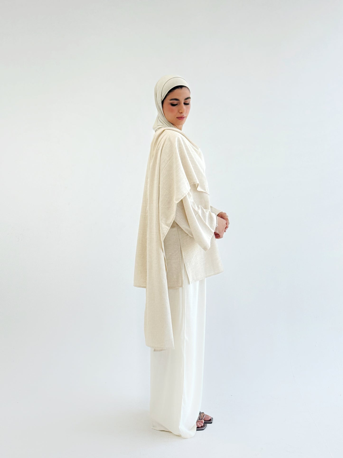 Linen blouse-beige