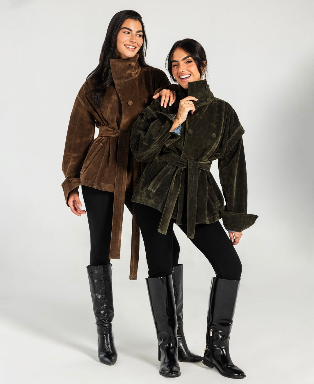 Suede Vintage Jacket- olive