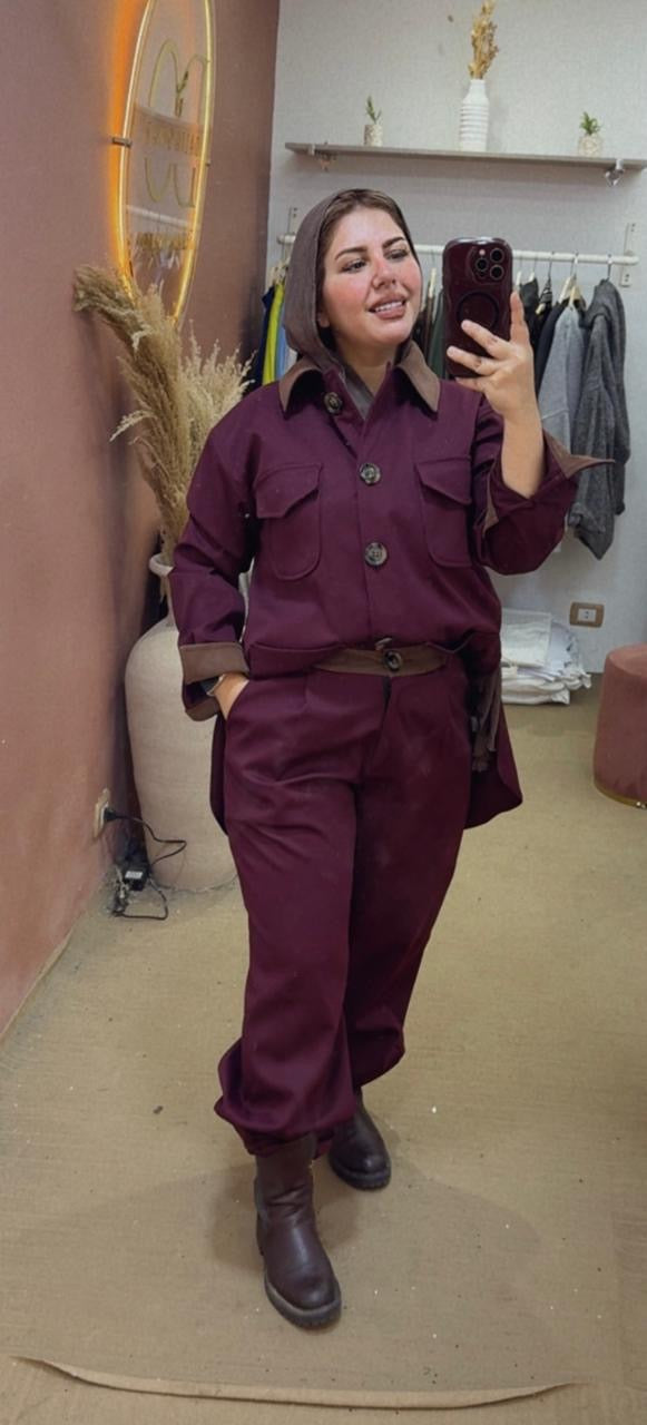 Tamara Suit in Burgundy