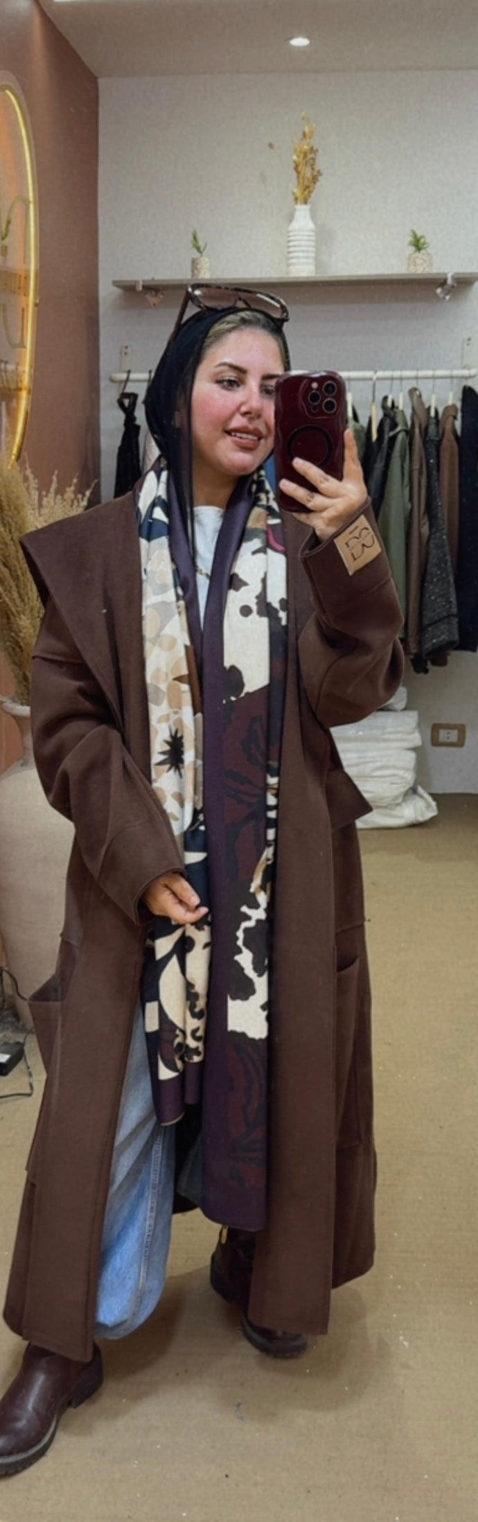 Maxi Coat in  Brown