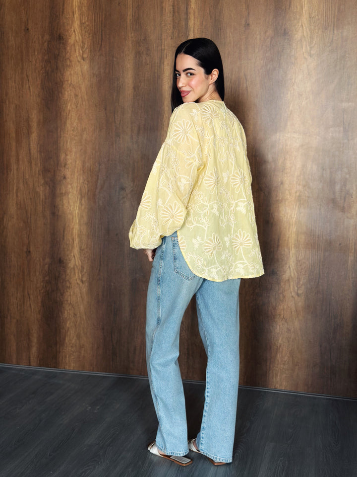 Floral Blouse in Yellow