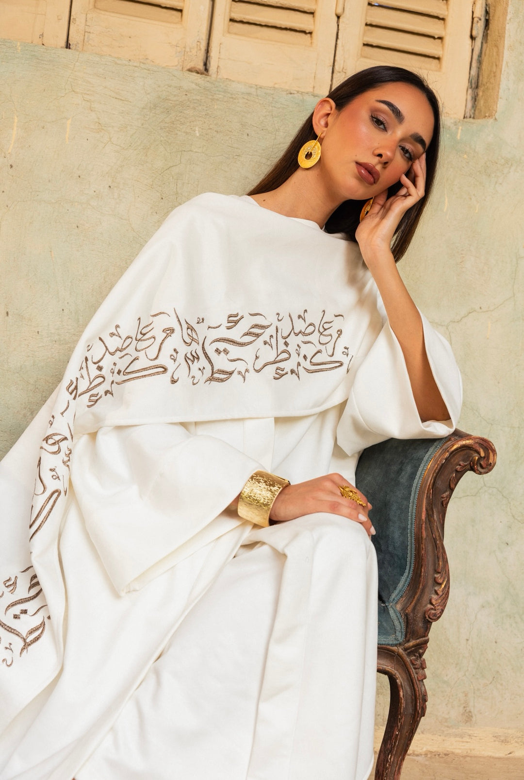 Farida suede Set in Off-White