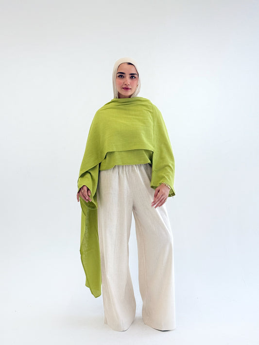 Linen blouse-lemon