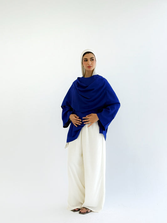 Linen blouse- Royal blue